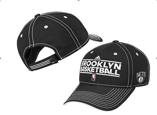 Brooklyn Nets Black Peaked Cap DF 0512